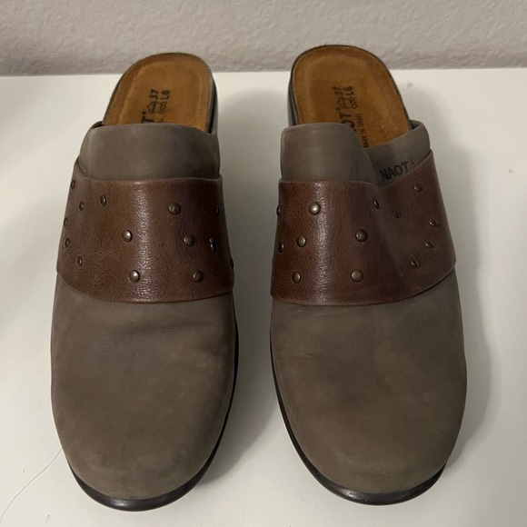 Naot | Appeal Studded Clogs Olive Green/Brown Sz 37/6 - Picture 3 of 8